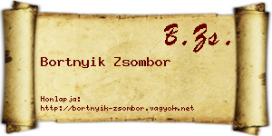 Bortnyik Zsombor névjegykártya